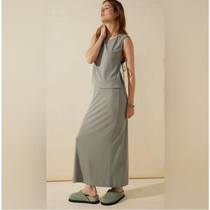 NWOT Free People FP Beach Sinead Tank & Skirt Set in Slate Gray